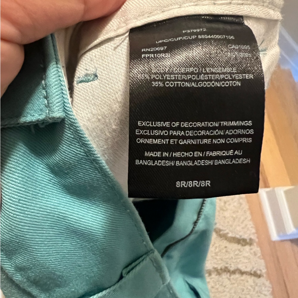 Women’s Dickies aqua blue crop pants 8 NWOT - Picture 3 of 4